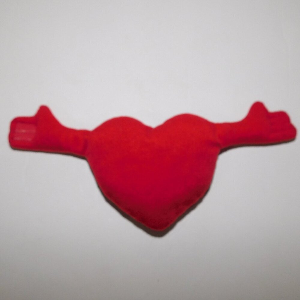 Ikea FAMNIG HJÄRTA Red Hugging Heart Plush stuffed Toy Mini 4.5" x 11"